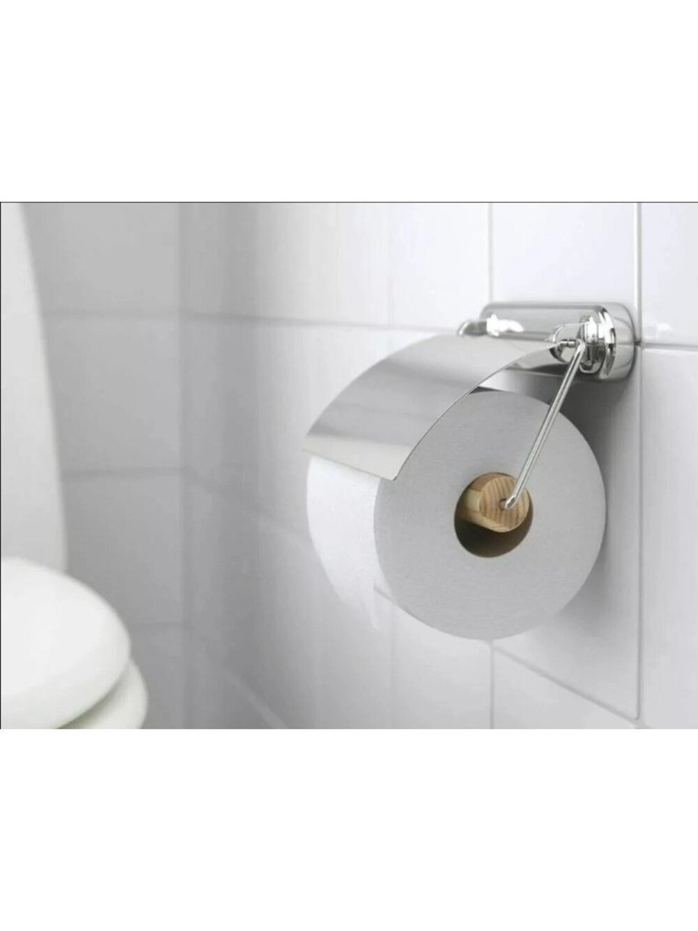 IKEA Voxnan Chrome Wall Mount TOILET PAPER HOLDER 403.285.95 NIB NEW Open Box